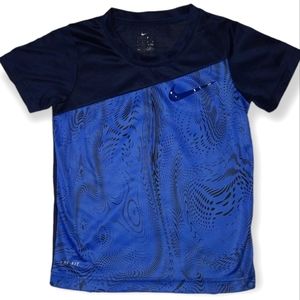 Boys Navy blue/blue Nike Dry Fit T-shirt